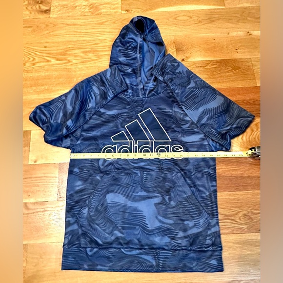 Adidas Blue Hoodie w/Pockets Youth size 18/20 - Picture 6 of 7
